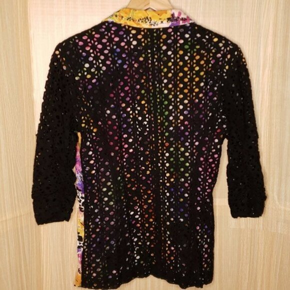 Alberto Makali Floral & Eyelet Blazer. Medium - Picture 2 of 9